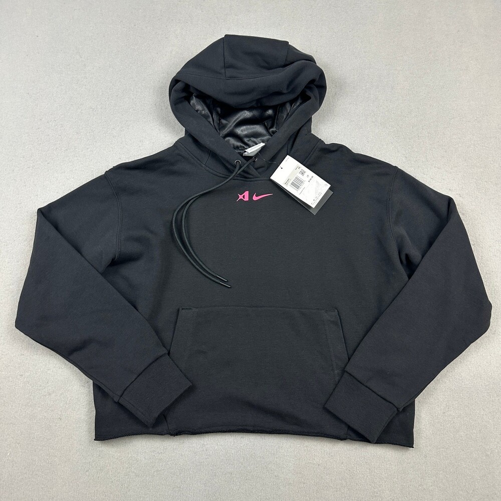 Nike Hoodie Women Extra Small Black Aja Wilson Crop Basketball Oversized XS